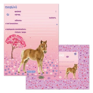 Ars Una party meghívó Cute Animals Horse 26' 50225262 prémium minőség