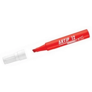 Artip 12 marker piros 1-4mm vágott hegyű flipchart marker ICO táblamarker