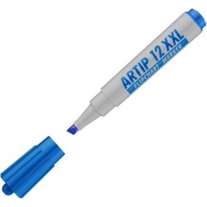 Artip 12 XXL marker kék 1-4mm vágott hegyű flipchart marker ICO filctoll, marker