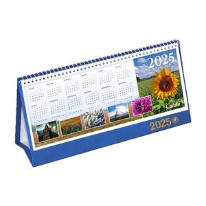 Asztali naptár 1 álló 2025 Csízió kék napi motivációval 53 lapos-méret: 310x160 mm