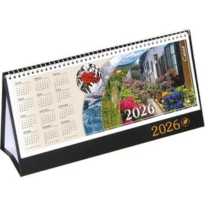 Asztali naptár 1 álló 2026 Csízió fekete napi motivációval 53 lapos-méret: 310x160 mm