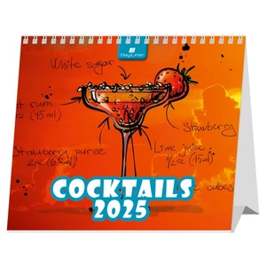 Asztali naptár 2025 Cocktails álló mini Dayliner 2025-ös kollekció