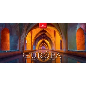 Asztali naptár 2026 Európa fekvő fehér Dayliner 2026-os kollekció