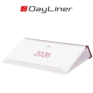 Asztali naptár 2026 Oktáv fekvő bordó Dayliner 2026-os kollekció