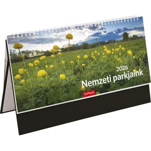 Asztali Naptár 2026 T054 Nemzeti Park Álló Fekete Toptimer 2026 kollekció!