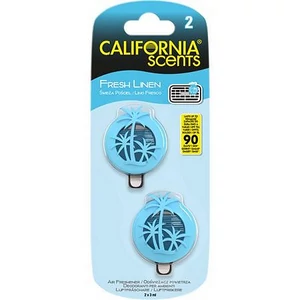 Autóillatosító mini diffúzer 2x3ml CALIFORNIA SCENTS Fresh Linen
