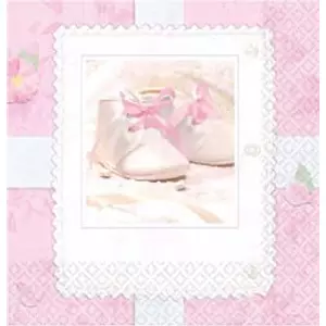 Szalvéta Tiny Blessing Pink babaszületés kislány b 33x33cm 16db/csomag 3 rétegű