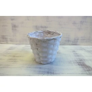 Kaspó bambusz fehér 14cm