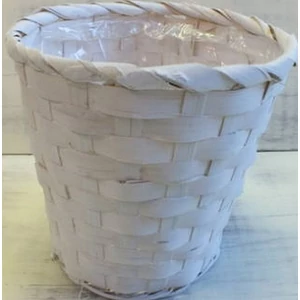 Kaspó bambusz fehér 16x14cm