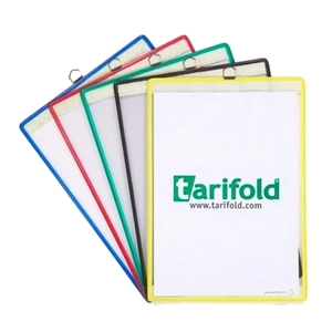Bemutatótábla A4 Tarifold zöld fém fülecskével függeszthető 5db/doboz