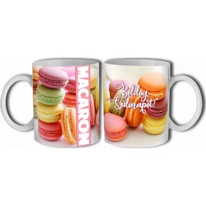 Bögre 3dl kerámia Boldog Szülinapot-Macaron Születésnapi ajándék