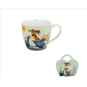 Bögre porcelán460 ml Dog on a scooter, díszcsomagolásban 