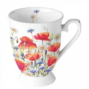 Bögre porcelán 2,5dl Poppies and cornflowers