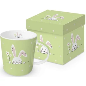 Bögre porcelán 0,4l dobozban, Hello Easter green