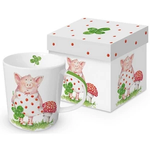 Bögre porcelán 0,4l dobozban, Lucky Piggy
