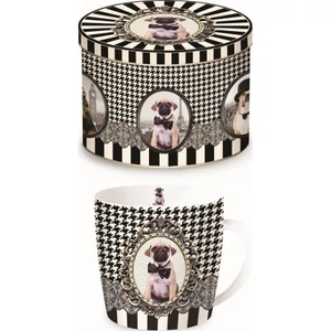 Bögre porcelán 250ml fémdobozban Barocco Dogs A