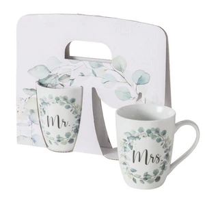 Bögre porcelán szett 330 ml Mr. and Mrs. 