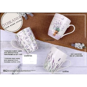 Bögre Porcelán 3,4dl Toskania-Levendulás