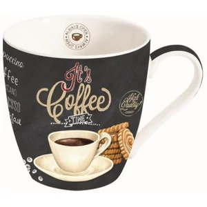 Bögre Porcelán 3,5dl It's Coffee Time White dobozban