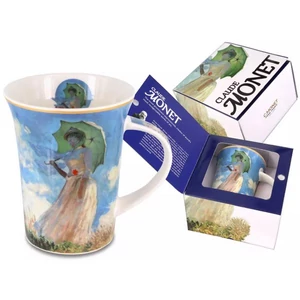 Bögre porcelán 350ml Monet:Nő esernyővel