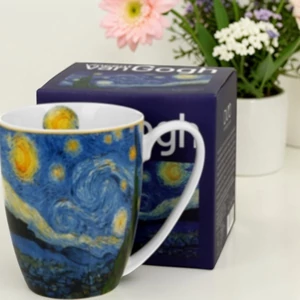 Bögre porcelán 360ml dobozban, Van Gogh: Csillagos Éj