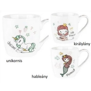 Bögre porcelán 360ml Molly ( hableány/ királylány/unikornis ) 