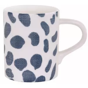 Bögre porcelán 370ml, szövött hatású Blue Breeze Dots