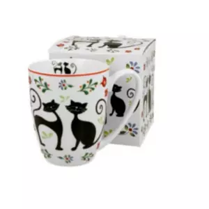 Bögre porcelán 380ml dobozban, Etno Cats