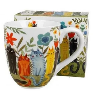 Bögre porcelán 1l Garden Felines