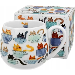 Bögre porcelán 430ml Teacup Cats dobozban