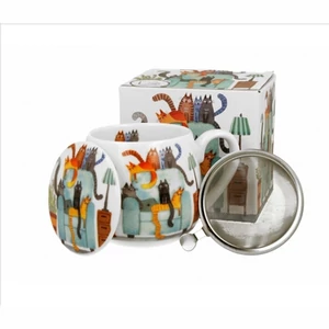 Bögre porcelán 4,3dl tetővelfémszűrővel, The Chair dobozban
