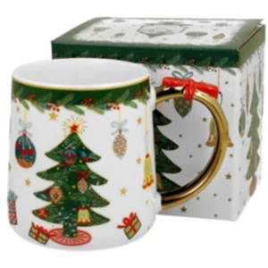 Bögre porcelán 450ml dobozban, Around Christmas Tree