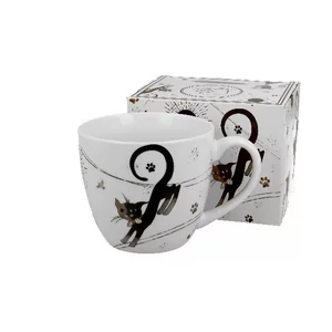 Bögre porcelán 460ml cicás