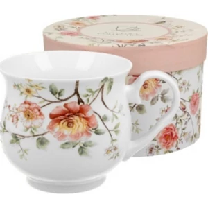 Bögre porcelán 480ml Retro dobozban, Lidia