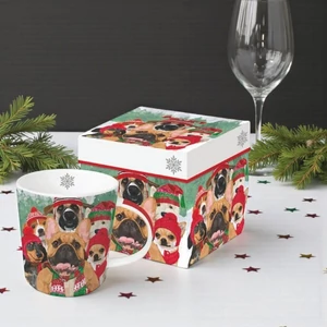 Bögre porcelán 4dl dobozban, Dog Usie