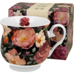 Bögre Porcelán 4dl Spring Roses Black dobozban