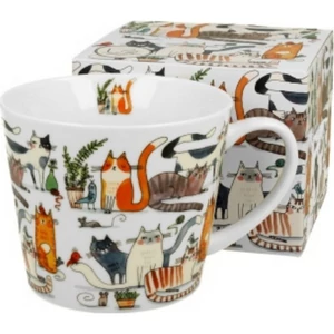 Bögre porcelán 610ml dobozban,Lazy Cats