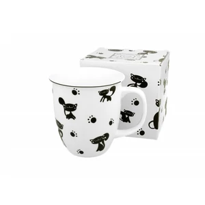 Bögre porcelán 650ml fekete macska