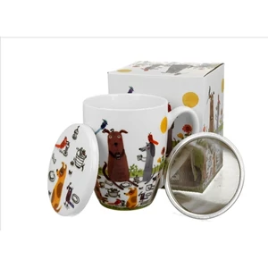 Bögre porcelán 6,5dl Dog picnic dobozban