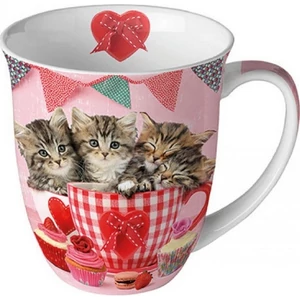 Bögre porcelán Ambiante Cats in Tea Cups 4dl porcelánbögre