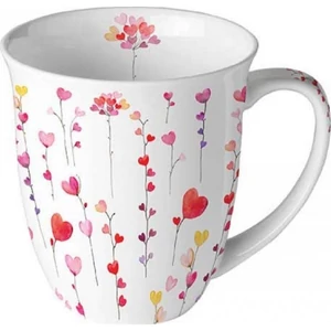 Bögre porcelán Ambiante Hearts garlands 4dl porcelánbögre