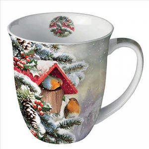 Bögre porcelán Ambiante House with robins 4dl porcelánbögre