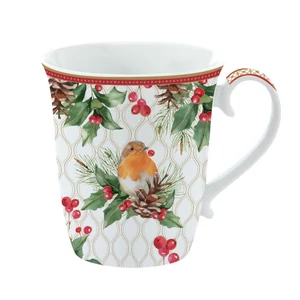 Bögre Porcelán karácsonyi 2,7dl Christmas Berries dobozban