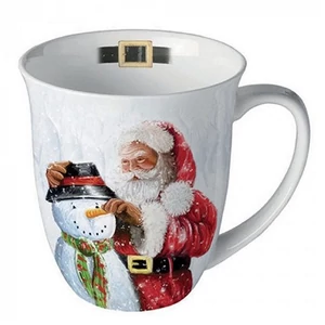 Bögre Porcelán karácsonyi Santa and snowman 0,4l