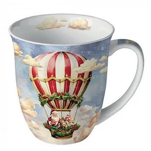 Bögre Porcelán karácsonyi Santa's air balloon 0,4l