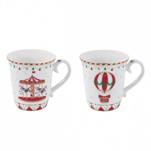 Bögre Porcelán karácsonyi 2,7dl Wonderland Christmas 2db-os dobozban