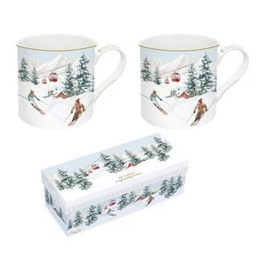 Bögreszett porcelán karácsony 3dl szett Chalet 2db-os dobozban