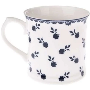 Bögre porcelán 4dl kék apróvirágos,