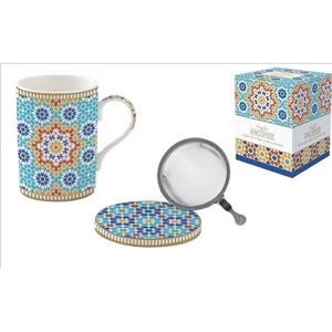 Bögre Porcelán szűrővel 3,5dl tetővel Marrakech, Atmosphere dobozban