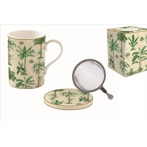Bögre porcelán szűrővel 3,5dl tetővel Oasis dobozban